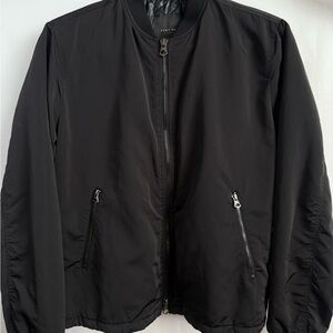 Zara Men's Classic Black Bomber Jacket